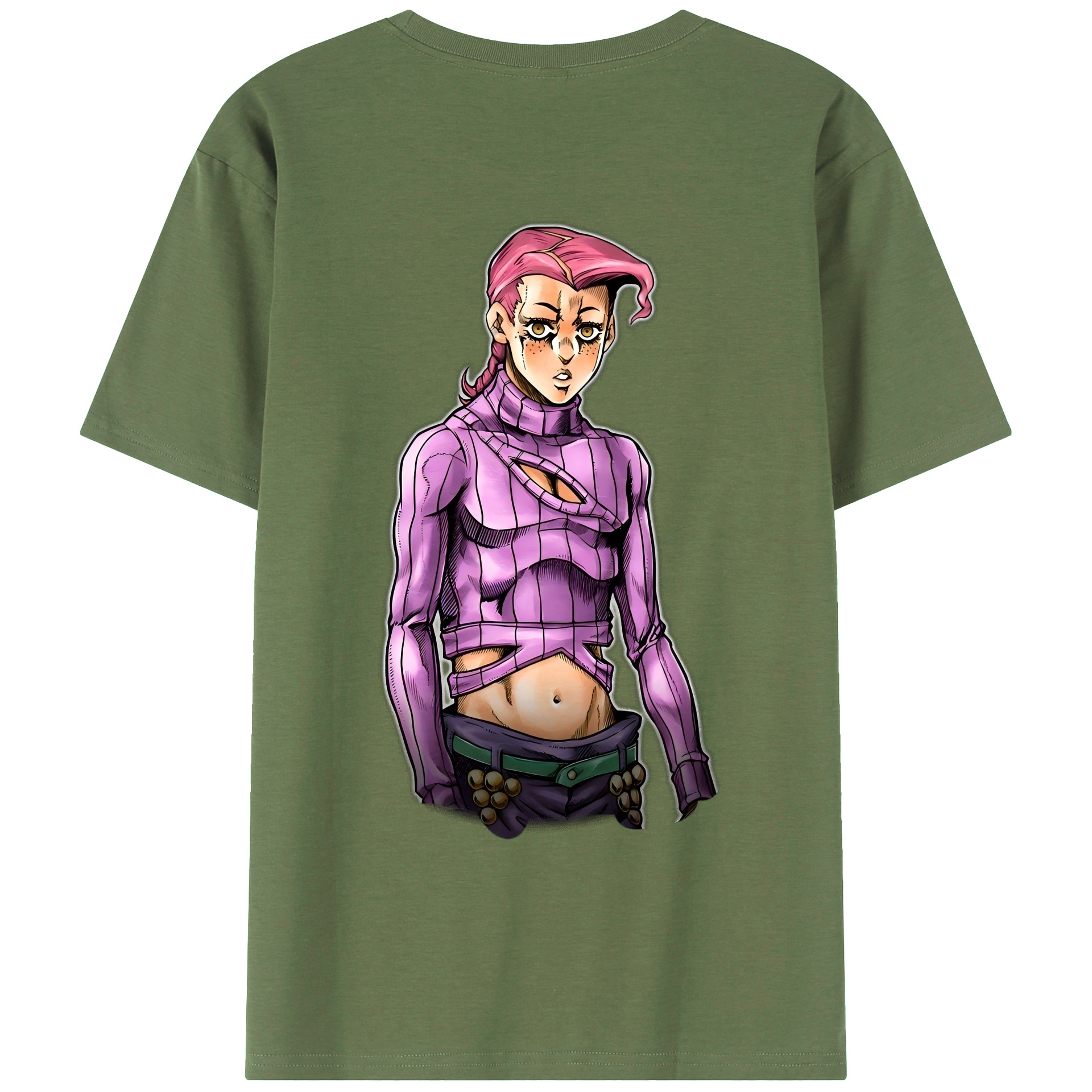 （画像用） ジョジョの奇妙な冒険 ビネガー?ドッピオ JoJo's Bizarre Adventure Vinegar Doppio 綿100％ メンズ半袖Tシャツ（バックプリント） 通気性